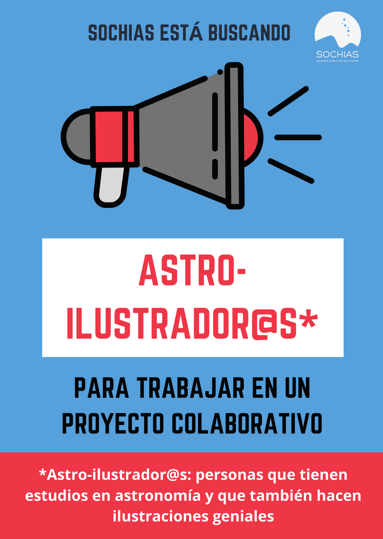 Afiche llamado a astroilustradores